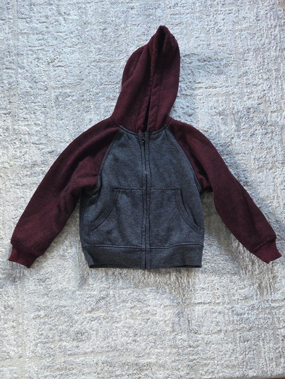 Faded Glory Two-Tone Zip Hoodie Size 4-5
